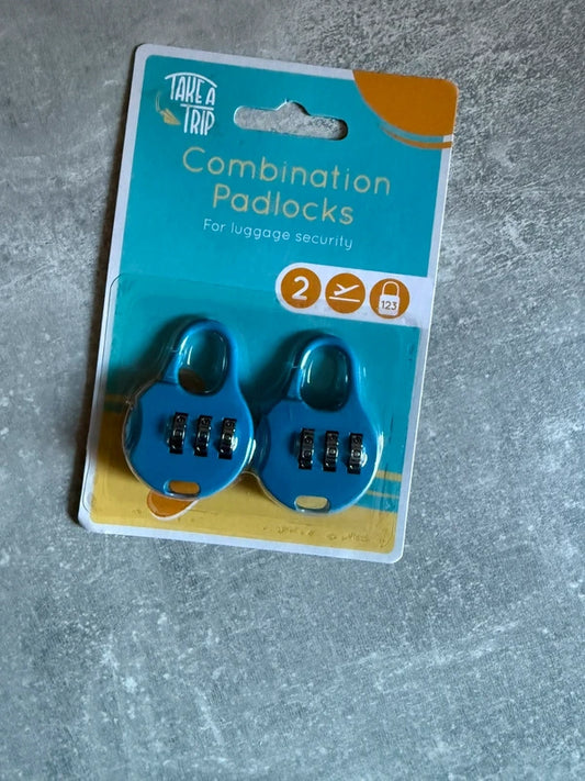 2 x Travel Combination Padlocks
