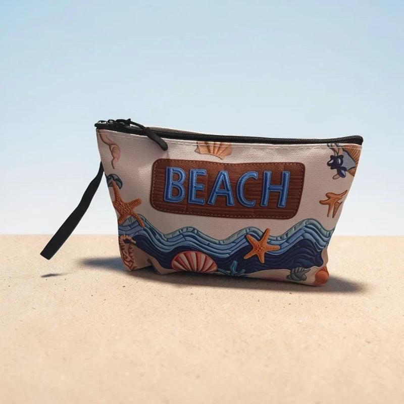 Beach Makeup Bag, Cosmetic Pouch