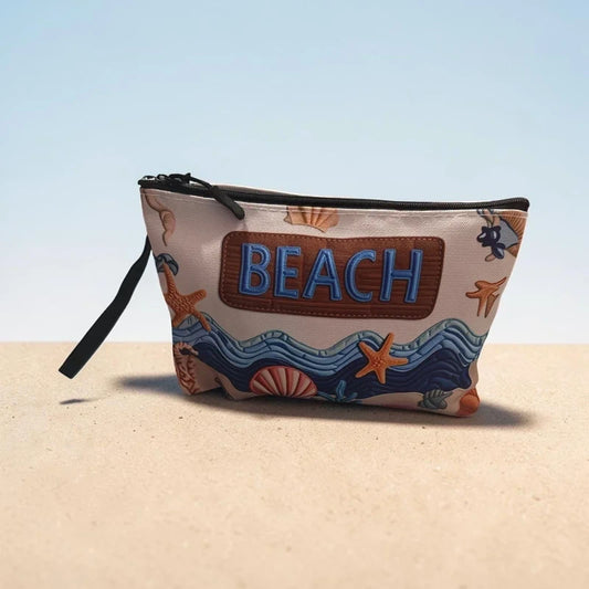 Beach Makeup Bag, Cosmetic Pouch